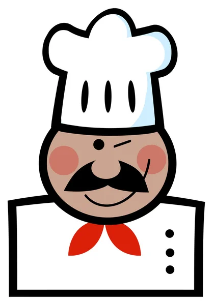 Knipogend zwarte chef-kok — Stockfoto