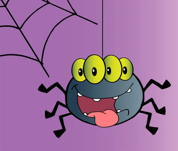 Örümcek web askıya — Stok fotoğraf