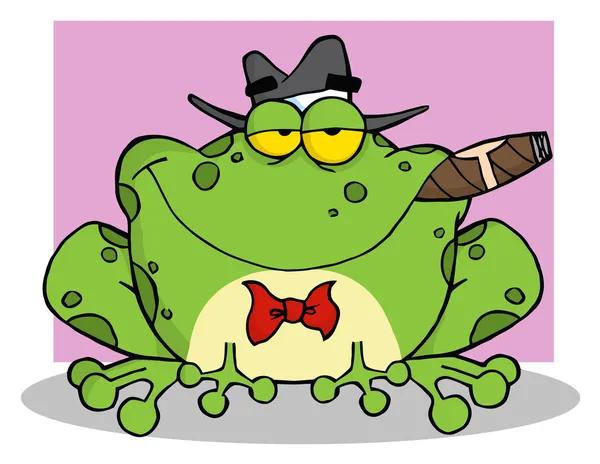 Cartoon frog smoking cigar | Frog Smoking A Cigar — Stock Photo ...