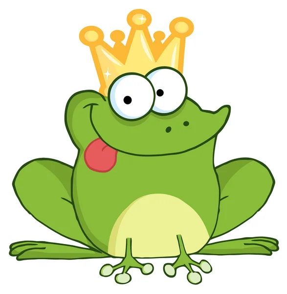 青蛙王子卡通人物 — 图库照片