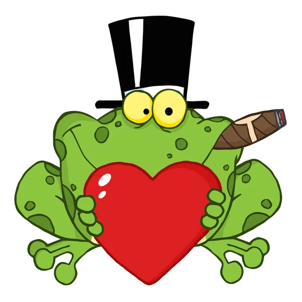 Frog With A Hat And Cigar — Stock Photo, Image