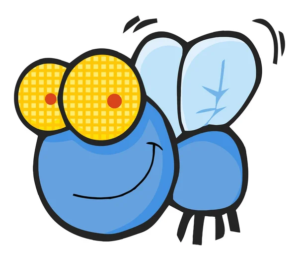 Šťastné modrá moucha — Stock fotografie
