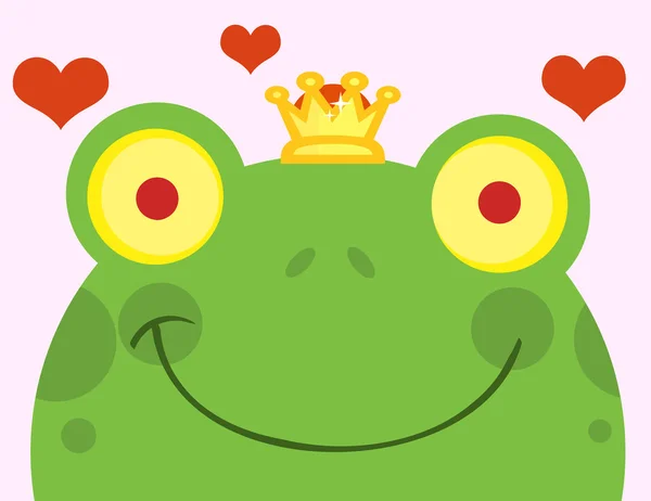 Frog Prince With Hearts — Stock Photo, Image