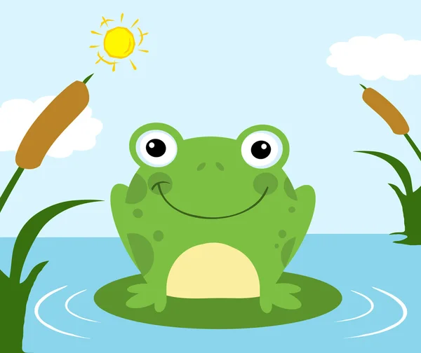 Frog Cartoon Character — Stock Photo, Image