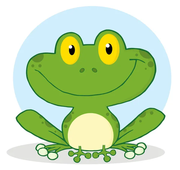 Uśmiech żaba postać z kreskówki — Zdjęcie stockowe