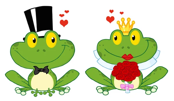 개구리 신부 및 신랑 — 스톡 사진