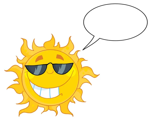 Cool Sun Wearing Shades And Talking — Stock Photo, Image