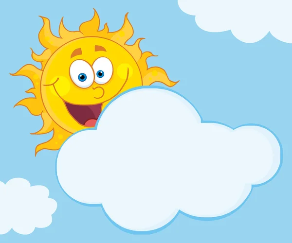 Щасливі сонце за A хмара — стокове фото