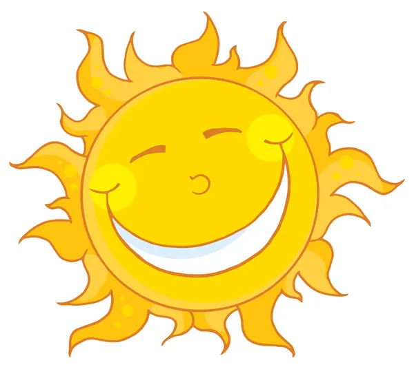 Słońce uśmiechający się — Zdjęcie stockowe