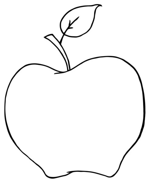 Outlined Apple — Stock Photo, Image
