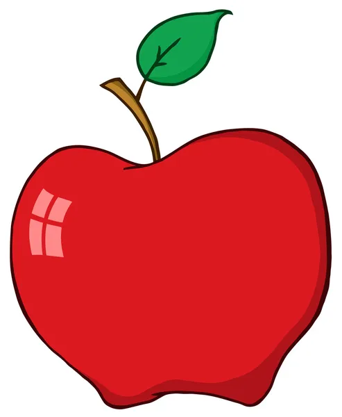 Karikatür kırmızı elma — Stok fotoğraf
