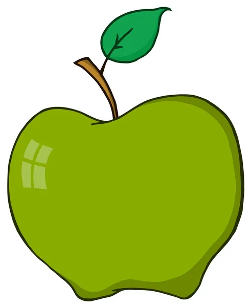 Błyszczące, zielone jabłko — Zdjęcie stockowe