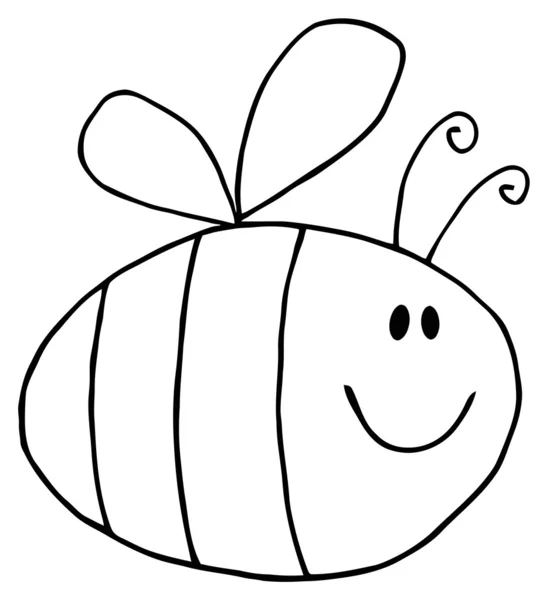 Outlined Pudgy Bee — Stock Photo, Image