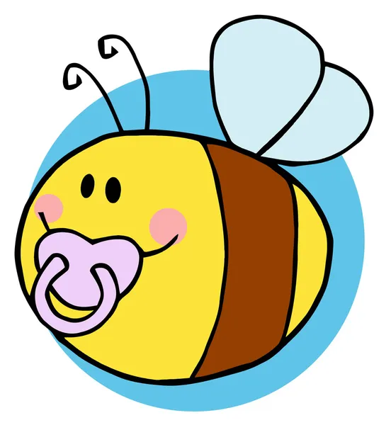 Flying Baby Bee Character — Stock Photo, Image