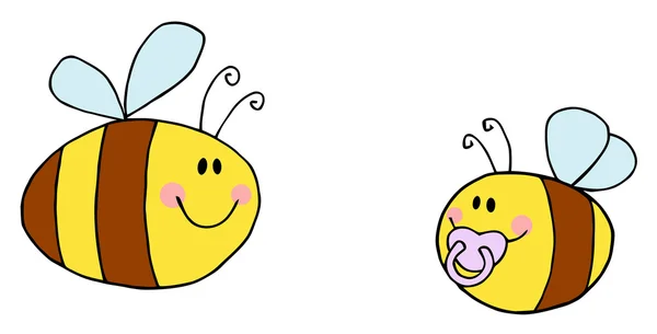 Bee niski i gruby dziecka z rodzicem — Zdjęcie stockowe