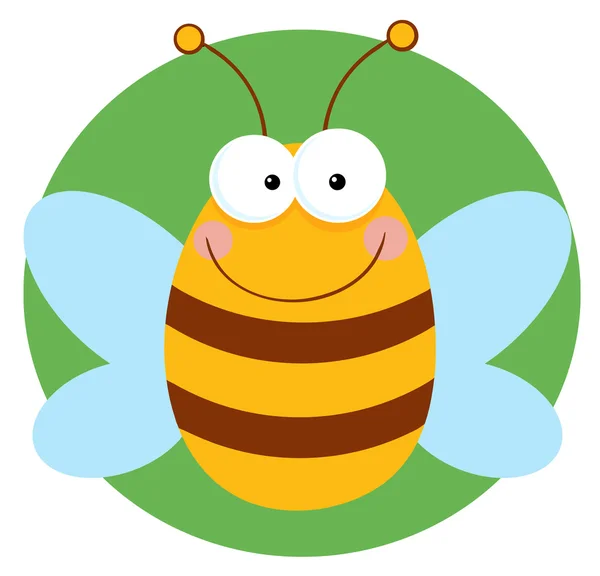 Χαρούμενος χαρακτήρας καρτούν μέλισσας — Φωτογραφία Αρχείου