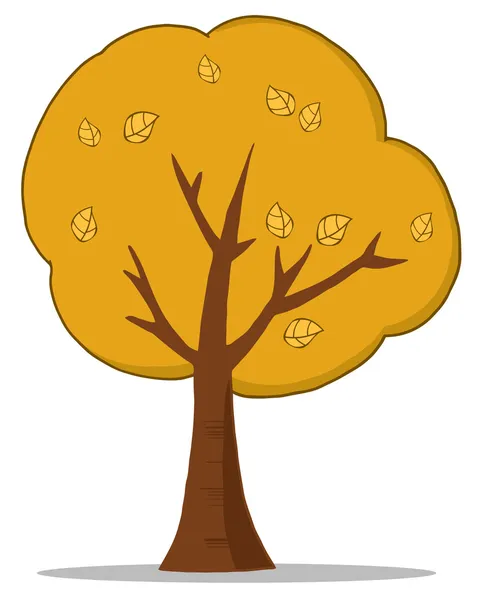 Árvore de outono dos desenhos animados — Fotografia de Stock