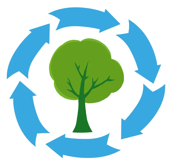 Eco Green Tree Banner — Stock Photo, Image