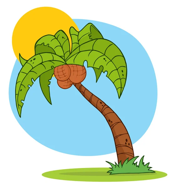 卡通棕榈三 — 图库照片