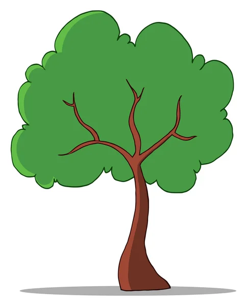 Ilustración del árbol de dibujos animados — Foto de Stock