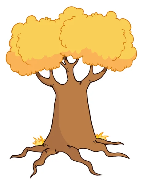 Drzewo jesień kreskówka — Zdjęcie stockowe