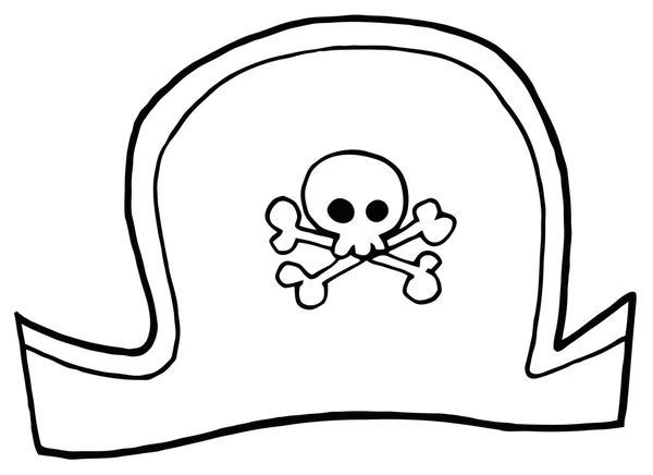 Cappello pirata delineato — Foto Stock