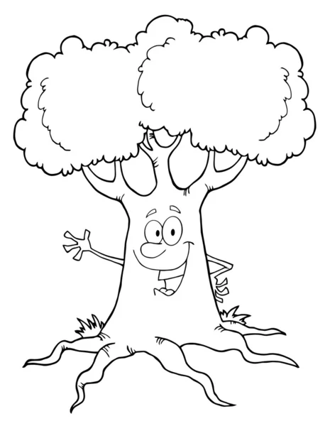 Przedstawione drzewo przyjazne macha — Zdjęcie stockowe