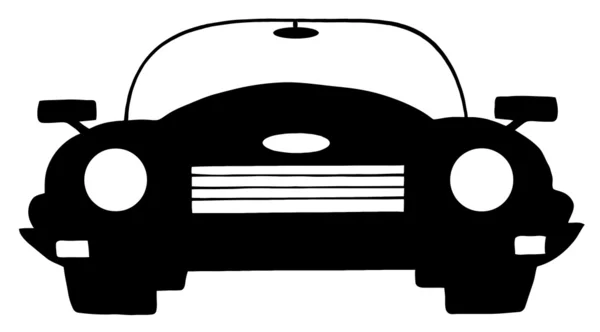 Voiture convertible noire et blanche — Photo
