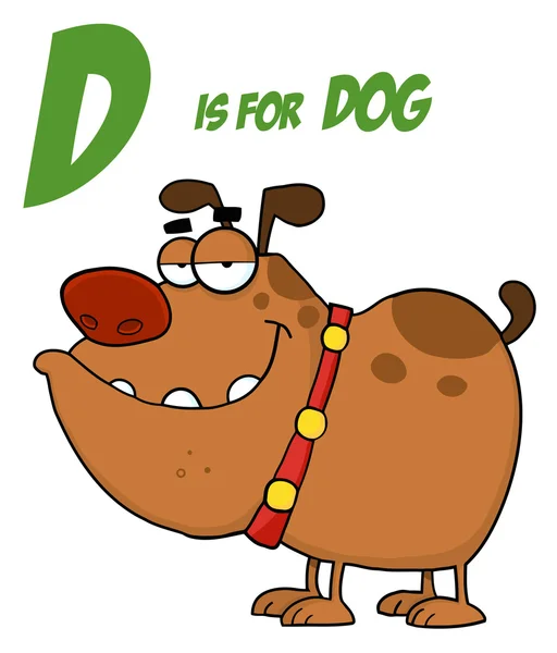 Μπουλντόγκ υπό d είναι για το σκυλί — Φωτογραφία Αρχείου