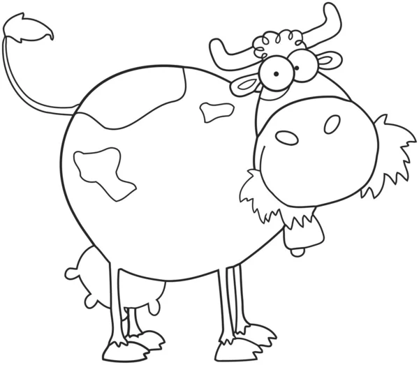Περιγραμμένη αγρόκτημα αγελάδα γαλακτοπαραγωγής — Φωτογραφία Αρχείου