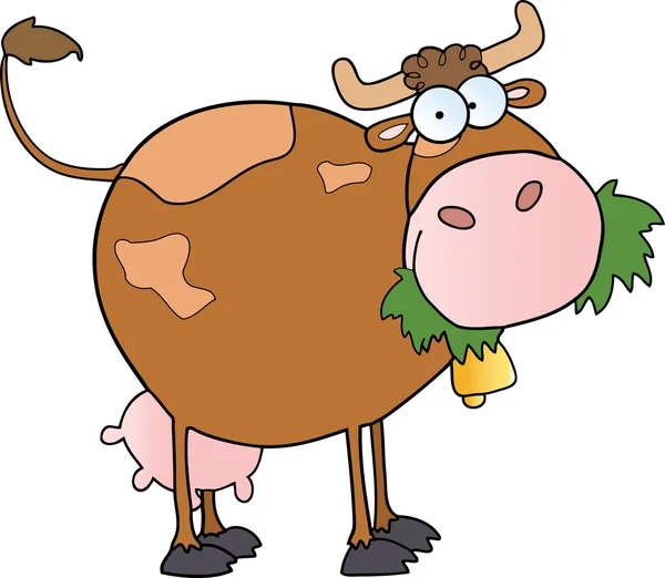 Caráter dos desenhos animados da vaca leiteira da fazenda — Fotografia de Stock