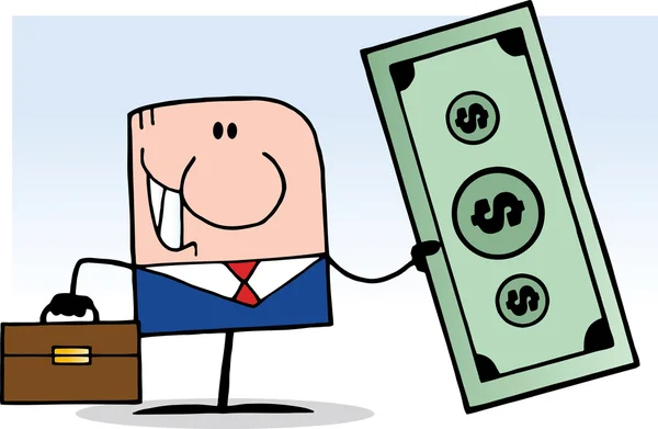 Businessman Holding Cash — Stock Photo, Image