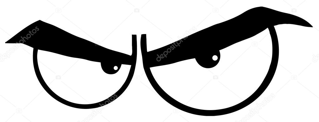 Outlined Angry Cartoon Eyes — Stock Photo © HitToon #7275478