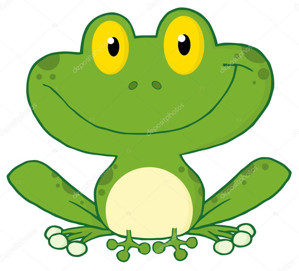 Happy Green Frog