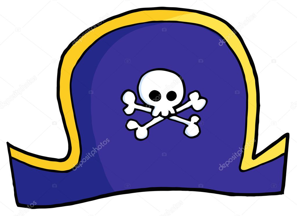 blue pirate hat