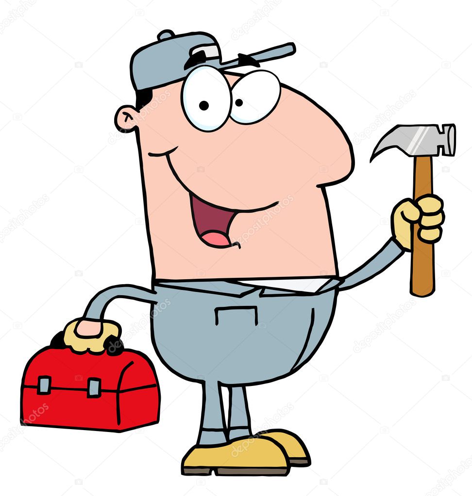 Construction Worker With Hammer
