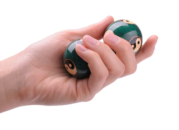 stock image Chinese balls in hand