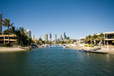 Canal Scene, Surfers Paradise, Queensland, Australia clipart