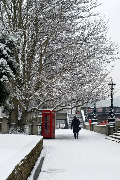 Zimowa scena, Londyn, Wielka Brytania — Zdjęcie stockowe