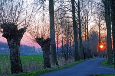 sundown at polder peyzaj