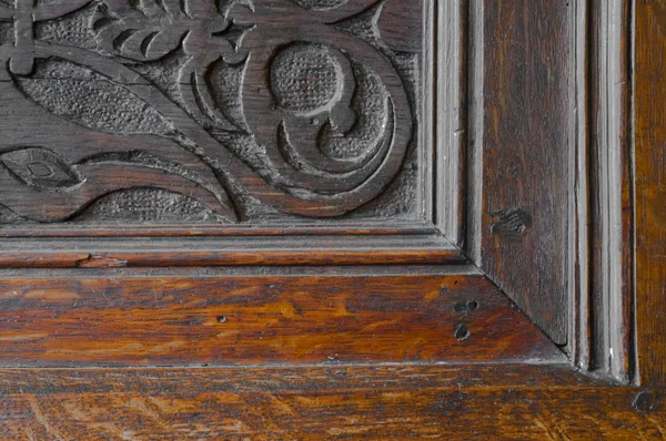 片段的古色古香的木质门 — 图库照片