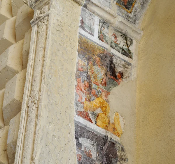 Overblijfselen van Romeinse fresco — Stockfoto