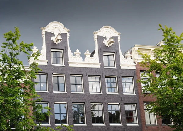 Hollandalı gable house, amsterdam — Stok fotoğraf