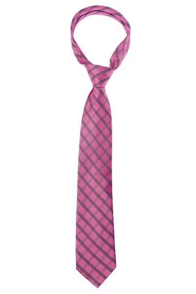 Karierte rosa Krawatte — Stockfoto