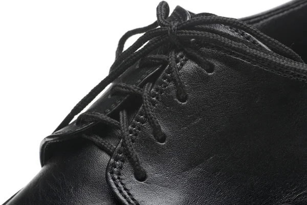 Zwarte schoen macro — Stockfoto