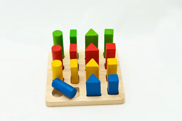 Dřevěná hračka bloky — Stock fotografie