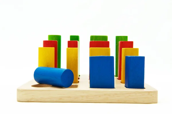 Blocos de brinquedo de madeira — Fotografia de Stock
