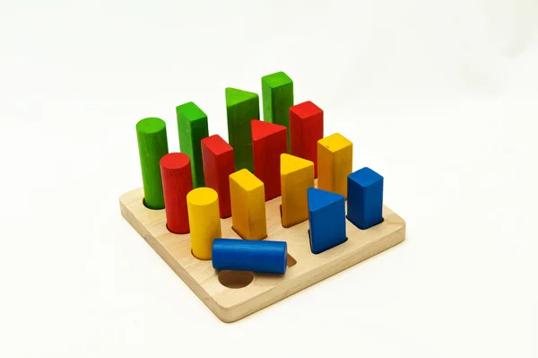 Wooden toy blocks — Stock Photo, Image