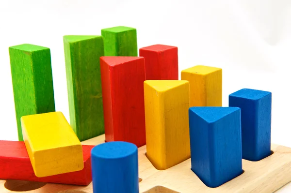 Wooden toy blocks — Stock Photo, Image