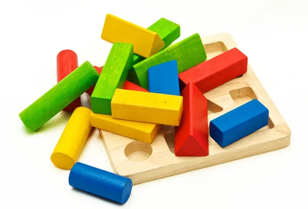 Blocs de jouets en bois — Photo